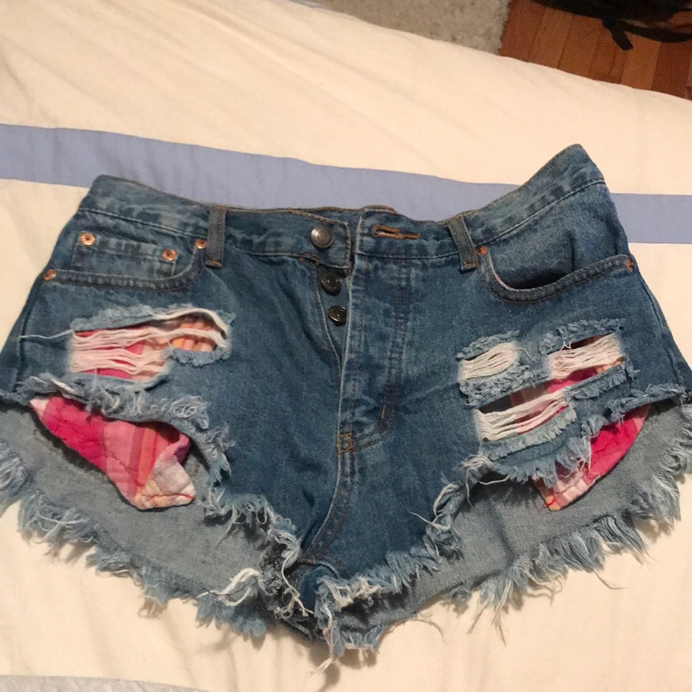Jean shorts ripped